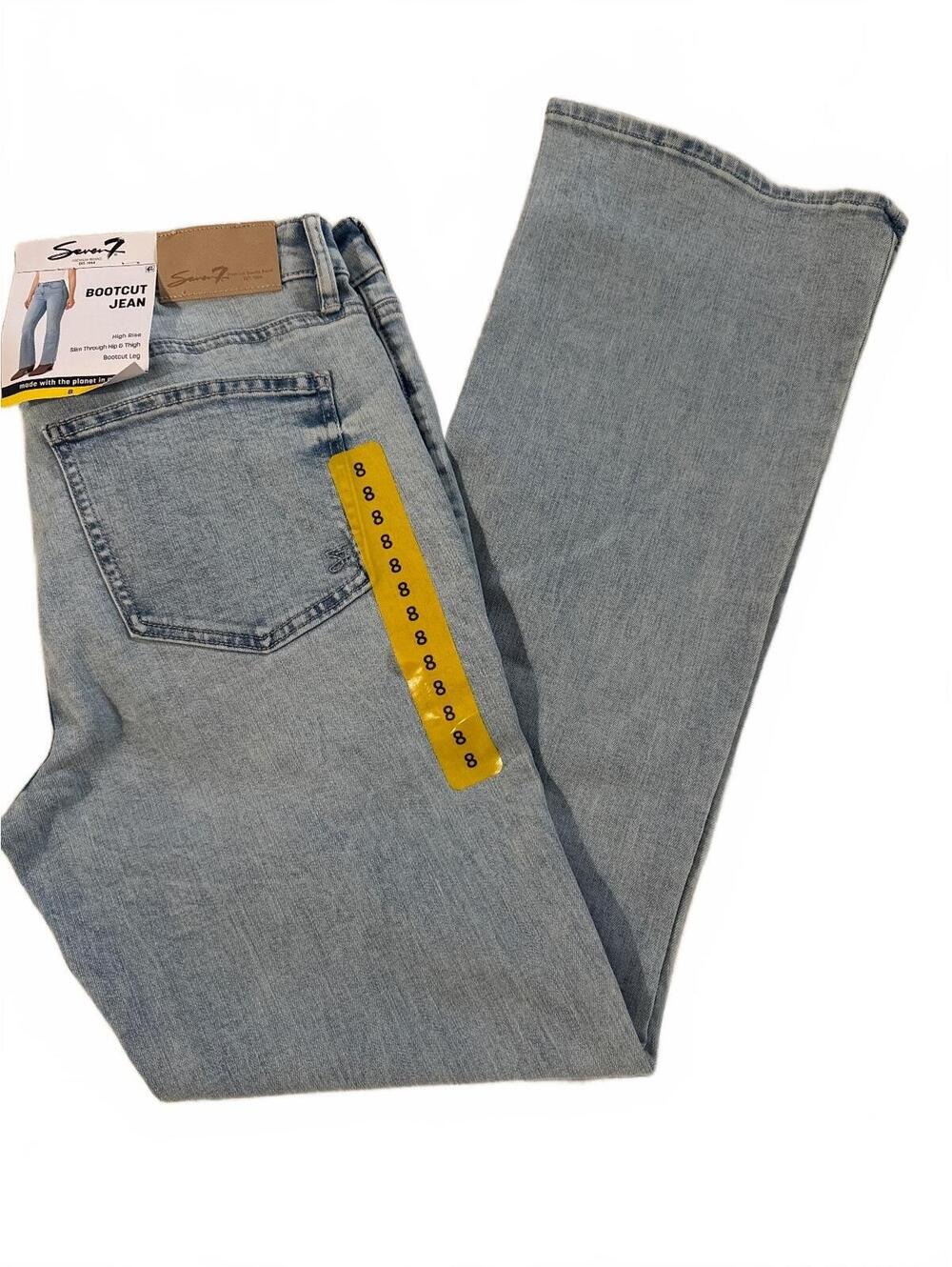 Seven7 Women's High Rise Bootcut Jeans Size 8 Light Wash